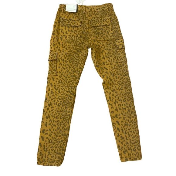 NEW KanCan Adelaide High Rise Super Skinny Jeans Cargo Pockets Leopard Print 26 - Picture 2 of 5